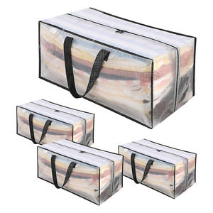 Bolsas de Almacenamiento Extra Grandes, Plegables, Ecológicas, de Polipropileno Resistente, con Asas Fuertes y Cierres, para Sala de Estar - Product Image 1