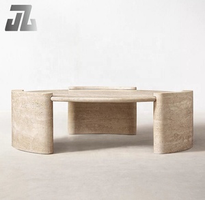 Losa de piedra de mármol travertino Beige romano para cocina isla mesa de centro Hotel & Villa suelo decorativo aplicación azulejos bloques - Product Image 3