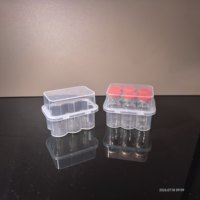 Boîtes en plastique transparent jetables en gros (3*1, 3*2, 3*3, 3*4, 3*6 compartiments) pour le stockage de poudres lyophilisées, de vaccins et de peptides