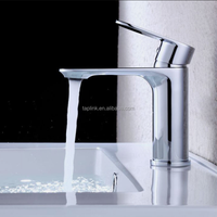 Nouvelle conception de robinetterie sanitaire pour hôtel, mitigeur de lavabo monocommande de luxe en acier inoxydable poli, à poser sur le comptoir