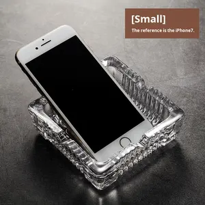 Deermei ที่เขี่ยบุหรี่แก้วคริสตัลขนาดใหญ่ดีไซน์สี่เหลี่ยมสไตล์จีนคลาสสิกสำหรับใช้ในบ้าน KTV ห้องนั่งเล่นสำนักงาน - Product Image 6