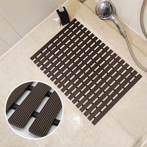 Tappetino Minimalista Ecologico in PVC per Doccia e Bagno, con Retro in Gomma Impermeabile, <span class=keywords><strong>Tappeto</strong></span> per <span class=keywords><strong>Piscina</strong></span> con Motivo Vegetale, Prodotto a Macchina - Product Image 4