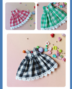 Vente directe usine OEM ODM NINI Zsiga Vêtements de poupée : Pantalon à bretelles rayé et accessoires pour poupée modèle Gazi Sister en tissu - Product Image 6