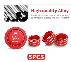 Accessoires intérieurs de voiture en alliage d'aluminium pour Subaru Crosstrek/Impreza Forester Legacy Outback Volume <span class=keywords><strong>Tune</strong></span> Couvercle du bouton du rétroviseur - Product Image 5