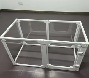 Accessoire moderne à puce unique pour petits chiens Bouton de <span class=keywords><strong>cage</strong></span> de clôture en acrylique entièrement <span class=keywords><strong>transparent</strong></span> pour animaux de compagnie à usage domestique intérieur pour les chats - Product Image 5