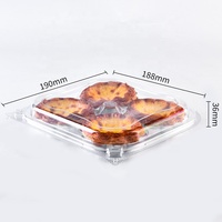 Conteneurs jetables transparents en PET pour desserts et pâtisseries, boîtes d'emballage pour 4, 6 ou 9 tartes aux œufs, vente en gros