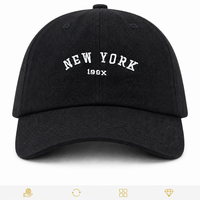 Casquette de baseball unisexe en velours de coton, non structurée, à profil bas, réglable, avec logo brodé personnalisé, style ethnique, effet vieilli et délavé, style 'Dad'