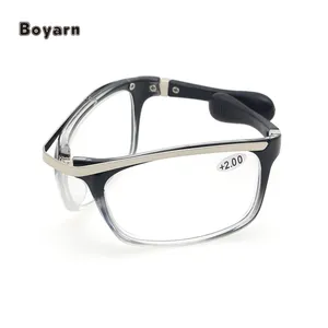 Boyarn غير عادية صفعة على المعصم قابلة للطي نظارات القراءة للرجال والنساء إطار كامل نظارات طول النظر الشيخوخي المصنع
