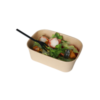 Boîte à bol en papier kraft écologique imperméable, gaufrée avec feuille d'or, finition mate, structure rigide pour l'emballage de nourriture pour bébés et de chips de pommes de terre