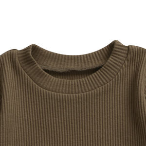 Ropa de Bebé al por Mayor, Ropa de Algodón Acanalado para Bebés e Infantes, Mono de Manga Larga para Niños, Pelele de Primavera para Bebés - Product Image 4