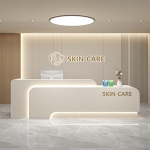 Mostrador de Recepción Minimalista de Madera Ecológica para Salón de Belleza, Hotel, Escuela, Tienda de Ropa, Caja Registradora, Institución de Capacitación - Product Image 4
