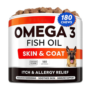 أوميجا 3 للكلاب زيت السمك يعالج الحساسية وتخفيف الحكة معطف الجلد الجاف حكة علاج الحيوانات الأليفة سمك السلمون زيت يمضغ المكملات الغذائية الصحية الكلب - Product Image 6