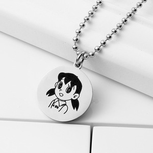 Desain sederhana liontin baja tahan karat <span class=keywords><strong>Doraemon</strong></span> kalung untuk wanita - Product Image 5
