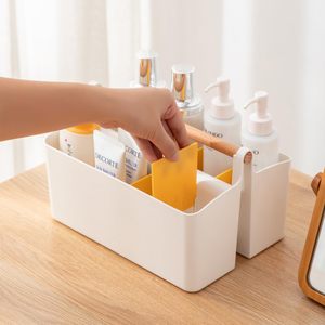 Bolsa de Almacenamiento Portátil Grande con Asa, Organizador de Plástico para Manualidades con Compartimentos Ajustables para Lápices de Colores y Maquillaje - Product Image 3