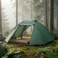 Tente de randonnée avec jupe de protection contre la neige, résistante au vent et à la pluie, indice de résistance 3000MM, idéale pour le camping en extérieur.