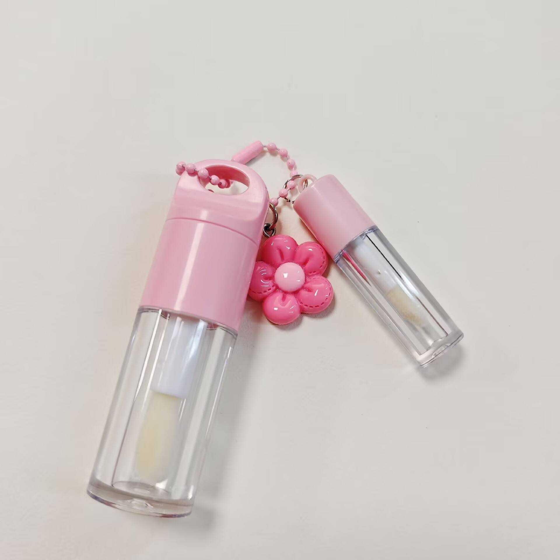 หลอดสีชมพู 4 มล. + หลอดลิปกลอสขนาดเล็ก