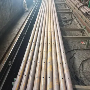 Profissional Fábrica De Aço Carbono Sem Costura Groting Tubo Geológico Tubulação Túnel Groting Tubo Com Rosca Termina