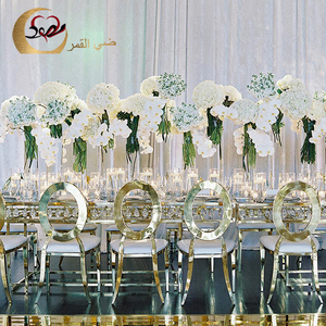 Mesa de Comedor Rectangular Moderna y Lujosa con Marco de Acero Inoxidable y Cristal para Restaurante, Eventos, Bodas, Hotel y Sala de Estar - Product Image 6