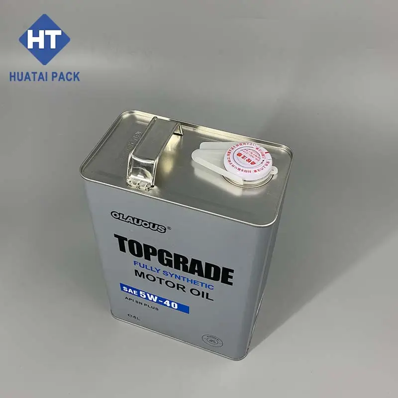 Precio de fábrica, lata de aceite de motor de aceite con tapa de tornillo cuadrado para envases de aceite de motor y más delgados