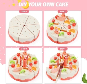 Juego de 83 Piezas de Juguetes de Comida de Plástico para Niños, para Cortar y Decorar, Juguete de Cocina Preescolar, Juego de Comida de Imitación para Cumpleaños - Product Image 5