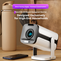 Proyector K3 Popular Real 1080p WiFi HD Android Smart Home Theater Portátil Moderno Eléctrico de 200 Pulgadas y 800 Lúmenes Compatible con 4K