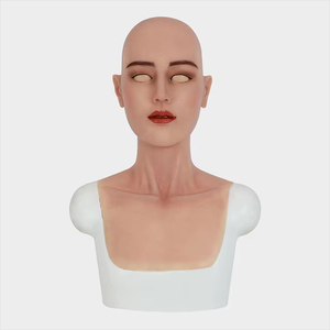 Maschera femminile in Silicone Rona copricapo per il collo e il trucco per il viso per Crossdresser Cosplay - Product Image 1