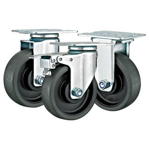 3 ''4'' 5 ''Industrial Médio Dever TPR Rodas Médio Pesado Vermelho PU Rodízio Rodas - Product Image 6