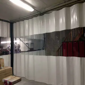 Industrielle vorhang combo Weiß & Transparent Werkstatt PVC Vorhang Wasserdichte Lager Vorhang