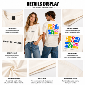 T-shirts de couple assortis OEM ODM, lettres colorées devant et derrière, tee-shirt en coton surdimensionné, logo personnalisé, design gratuit, vente en gros, fabrication - Product Image 2