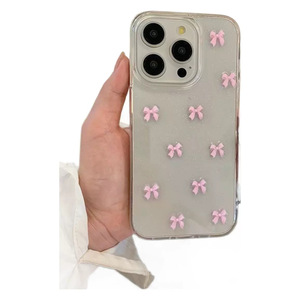 Nueva <span class=keywords><strong>Funda</strong></span> para Teléfono con Lazo Brillante Estilo Ins, con Protección de 360 Grados, Hecha de Resina Epoxi Transparente - Product Image 5