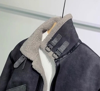 Fait sur mesure Infinity hommes décontracté en peau de mouton bombardier en cuir veste hiver coupe-vent adulte volant aviateur Style PU