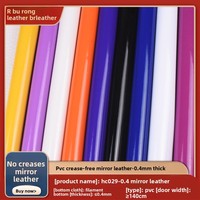 Cuir artificiel PVC imperméable pour bagages et accessoires, cuir verni brillant adhésif sans plis