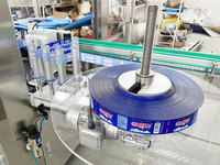Machine d'étiquetage d'autocollant de bouteille de colle thermofusible de type linéaire automatique à grande vitesse