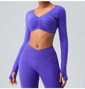 New Quick Drying Seamless Yoga <b>Bra</b> with High Waist and Hip Lifting Three Point <b>Sports</b> Shorts for Outdoor Running and Fitness - Product Image 4