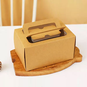 Boîte à gâteau de mariage à fenêtre transparente personnalisée emballage en carton de qualité alimentaire éponge de stratification mate pour <span class=keywords><strong>livre</strong></span> de cupcakes d'<span class=keywords><strong>anniversaire</strong></span> - Product Image 4