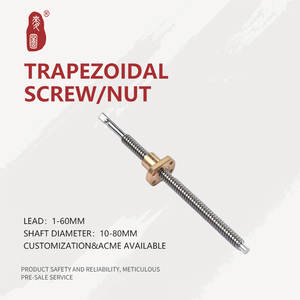 <strong>Trapezoidal</strong> Lead Screw T8 T10 T12 T14 T16 T20 | Precision <strong>Threaded</strong> Rods For Linear Motion - Product Image 2