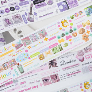 1 rollo de cinta para <span class=keywords><strong>escuchar</strong></span> la serie Spring de patrones coreanos, manual para teléfono móvil, tarjeta trasera, Collage decorativo - Product Image 2