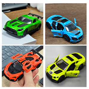 Modèle YZ en gros, échelle 1/43, <span class=keywords><strong>GT</strong></span> R8 P1, voiture de course en métal à tirer en arrière, porte ouvrante, voiture de sport en métal moulé sous pression, roues mobiles, cadeau pour garçons - Product Image 2