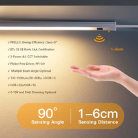 Bande lumineuse LED linéaire personnalisable, profil en aluminium anodisé 6063-T5 avec 3 options de puissance, installateurs professionnels