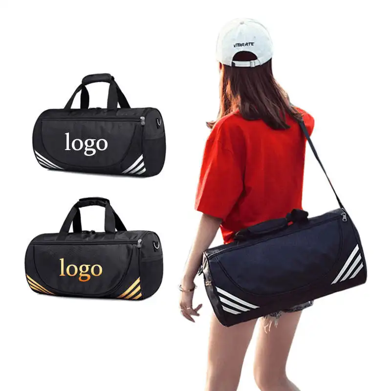 Custom Print Women Men Sports Gym Bag Travel Duffel Bag With Wet Pocket & Shoes Compartment Sports Bags