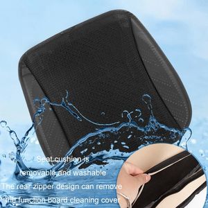 Funda de asiento de coche de estilo deportivo diseño de lujo USB verano fresco ventilado cojín transpirable 12V función de masaje de calefacción - Product Image 5