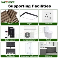 Maison préfabriquée Wecheer de haute qualité, conteneur pliable de 20 pieds, maisons modulaires pour unités d'hébergement modulaires
