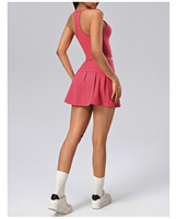 Ensemble jupe et débardeur pour femme, tenue de sport 2 pièces avec short intégré, matière douce et soyeuse, idéal pour le tennis, le golf, le yoga, la gym et les activités sportives