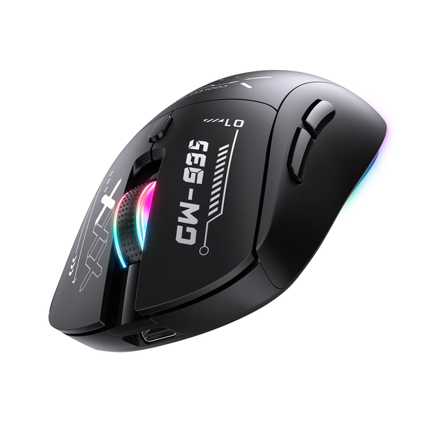 ONIKUMA CW935 3-Mode Wireless Gaming Mouse Tri-Mode 2.4G BT Wired Rechargeable RGB 6400DPI Ergonomic Mouse for Pro Gamers