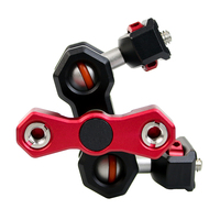 Conception personnalisée bras magique articulé pour vlogging double tête de roture1/4 ''vis universelle caméra vidéo moniteur adaptateur de montage