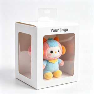 Boîte cadeau carrée personnalisée avec fenêtre transparente, en papier couché mat, prête à l'emploi pour l'affichage de jouets de dessin animé - Product Image 3
