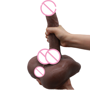 Mainan Masturbasi Dewasa Unisex IBOX, Dildo Silikon Cair Realistis Berurat, Lubang <span class=keywords><strong>Anal</strong></span> Besar, Alas Datar, Bahan TPE Lembut, Genre Dildo - Product Image 3