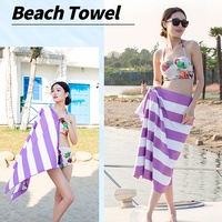 Serviette de plage en microfibre douce turque de luxe écologique personnalisée - Séchage rapide et sans sable pour la promotion de l'entreprise 200gsm personnalisée
