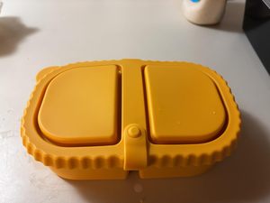 Silicone Reusable Snack Containers <b>with</b> <b>Lids</b>, Double Compartment <b>Box</b> Containers for Dips Salad Condiment, <b>Small</b> Food Snack Case - Product Image 4