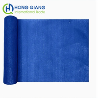 Filet d'ombrage bleu en HDPE Raschel tricoté, résistant au feu, haute résistance à la traction, stabilisé aux UV, rétractable manuellement, coupe-vent, ombrage 30%-95%